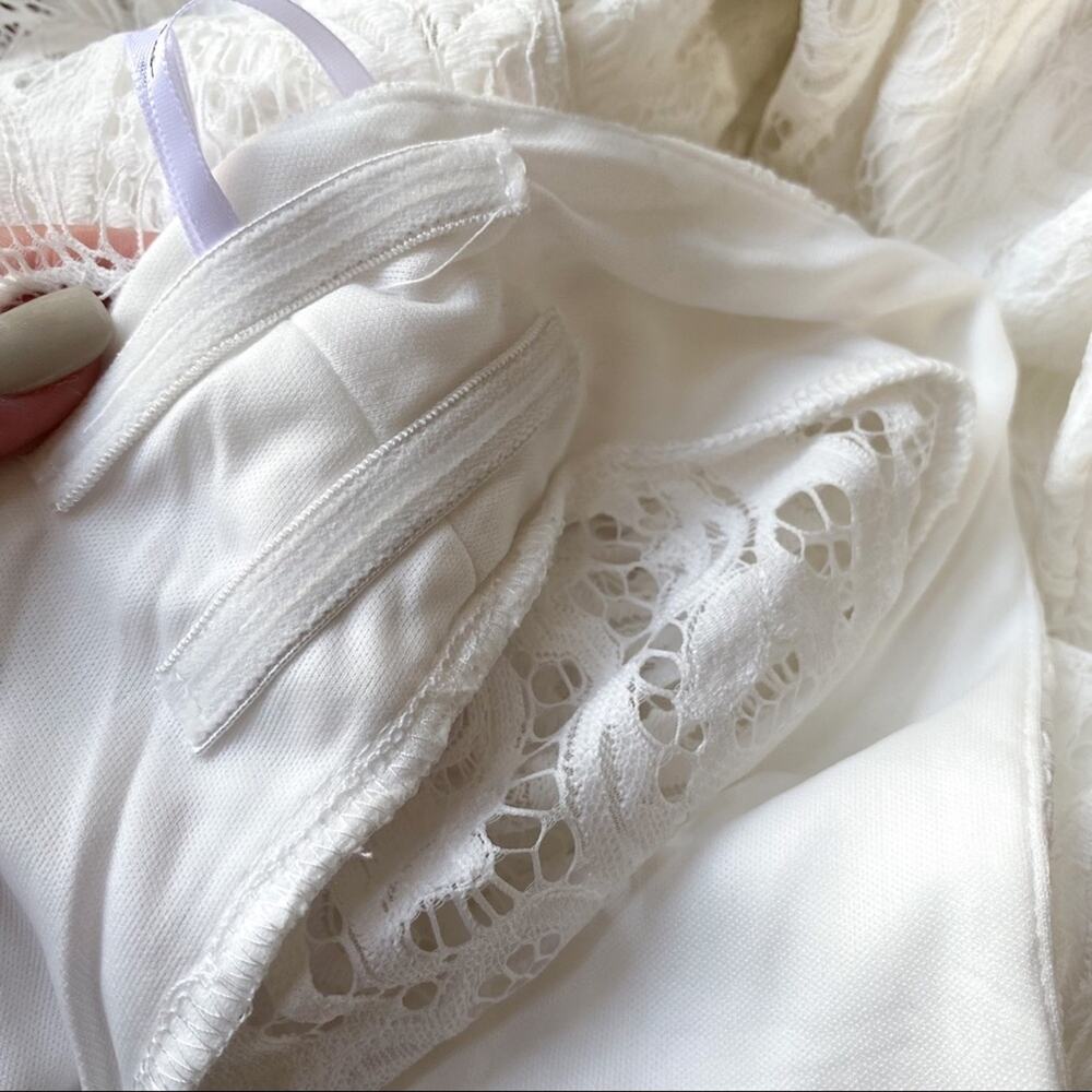 NWT Lulus Way to Be Loved White‎ Lace Long Sleeve Maxi Dress - Picture 8 of 12